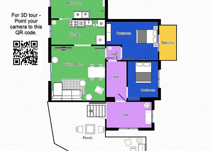 Aday - 2 Bedroom With Patio *